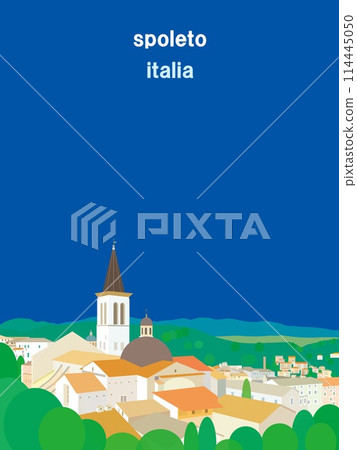 Spoleto Umbria Italy Summer landscape Spoleto Umbria Italy Summer landscape 114445050