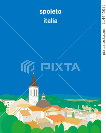 Spoleto Umbria Italy Summer landscape Spoleto Umbria Italy Summer landscape 114445053