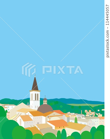 Spoleto Umbria Italy Summer landscape Spoleto Umbria Italy Summer landscape 114445057