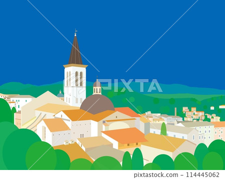 Spoleto Umbria Italy Summer landscape Spoleto Umbria Italy Summer landscape 114445062