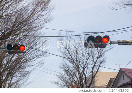 Traffic light red light 114445202
