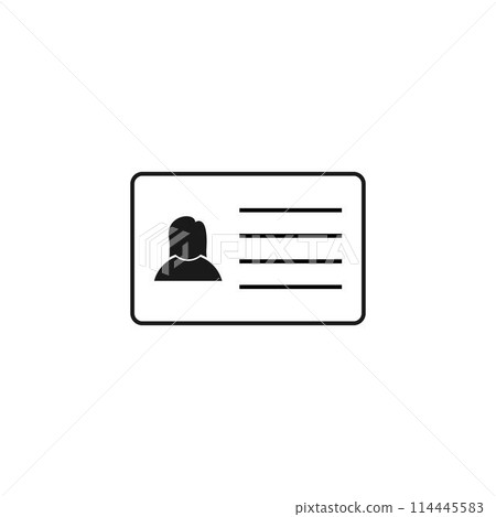 identity card icon identity card icon 114445583