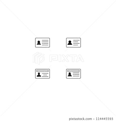 identity card icon identity card icon 114445593