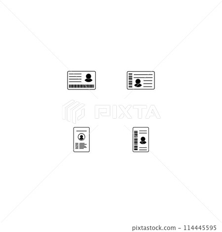 identity card icon identity card icon 114445595