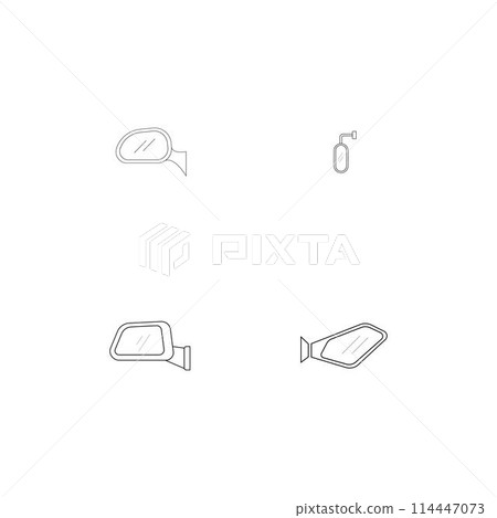 rear view mirror icon 114447073