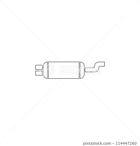 car exhaust icon 114447260
