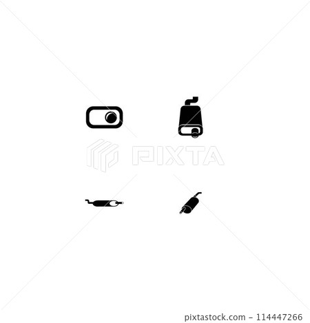 car exhaust icon 114447266