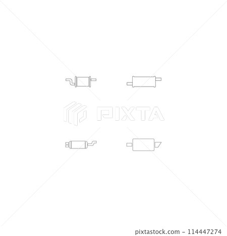 car exhaust icon 114447274