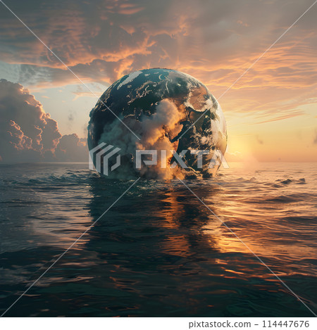 global boiling and climate change crisis earth  114447676