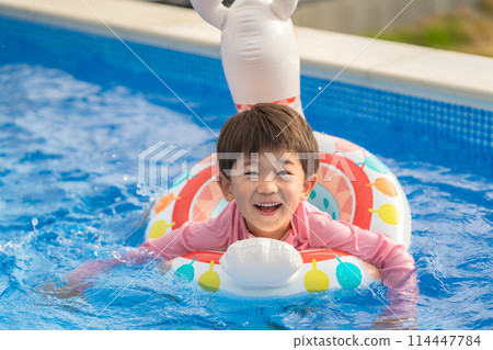 泳池游泳兒童照片 泳池游泳兒童照片 114447784