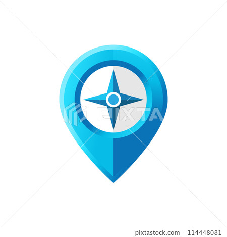 Pin sign Isolated on white background 114448081