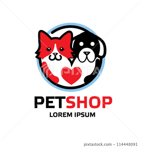 cat and dog pet shop or animal shelter cat and dog pet shop or animal shelter 114448091