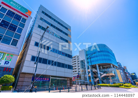 日本藤澤市街景，湘南台站入口（地鐵、小田急、相鐵線）等 114448897