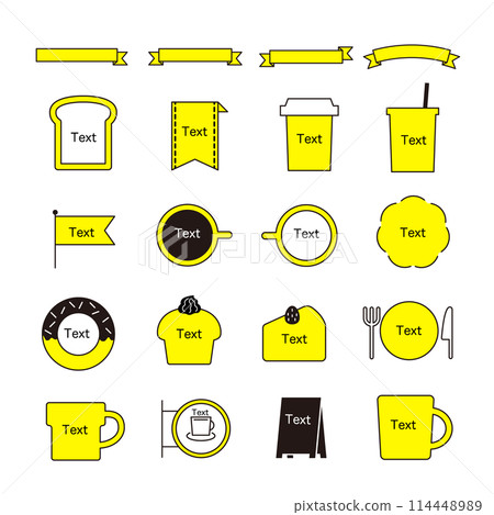 Cafe title space illustration set 114448989