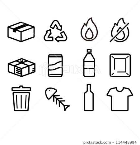 垃圾分類圖示集 114448994