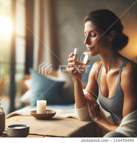 一個女人喝水 一個女人喝水 114450499