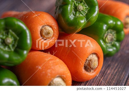 Carrots and peppers Carrots and peppers 114451027