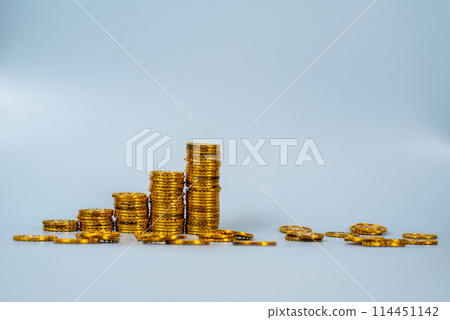 Image of stacked coins Image of stacked coins 114451142