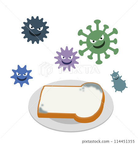 Illustration of moldy bread 114451355