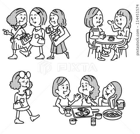 Women's holiday illustration 114451574