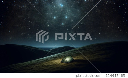 Camping scene under the stars 114452465