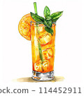 Orange cocktail with mint 114452911