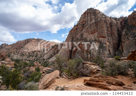 錫安國家公園,岩石藝術的寶庫,擁有一系列陡峭的落基山脈 錫安國家公園,岩石藝術的寶庫,擁有一系列陡峭的落基山脈 114453413