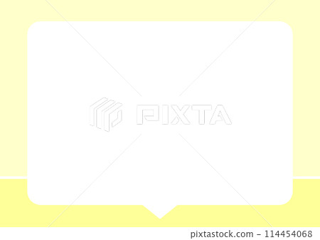 Simple speech bubble yellow bicolor 114454068