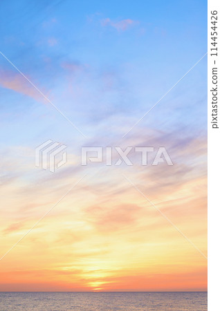 Beautiful sunrise sky Hitachi City, Ibaraki Prefecture 114454426