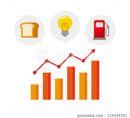 與家庭財務相關的價格上漲圖像插圖 114454701
