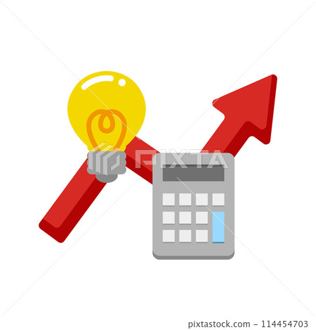 Illustration of an increase in utility bills Illustration of an increase in utility bills 114454703