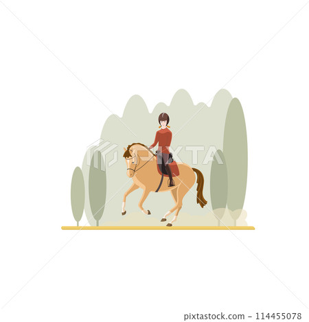 Cute cartoon poster or card for pony lovers Cute cartoon poster or card for pony lovers 114455078