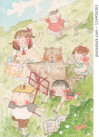 Children and the Bear Musician Children and the Bear Musician 114456361