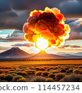 Illustration of a nuclear explosion.  114457234