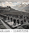 Illustration of military and military equipment. Wars 114457256