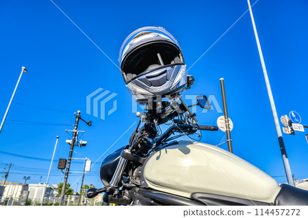 Touring Yokohama Minato Mirai on a large American motorcycle Touring Yokohama Minato Mirai on a large American motorcycle 114457272