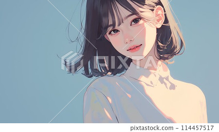 美麗的水彩女人AI 114457517