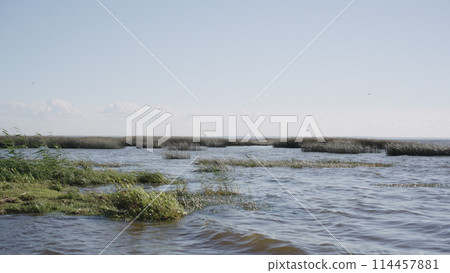 small waves of gulf of finland in summer small waves of gulf of finland in summer 114457881