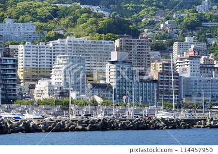 Streetscape around JR Atami Station in Atami City, Shizuoka Prefecture 114457950