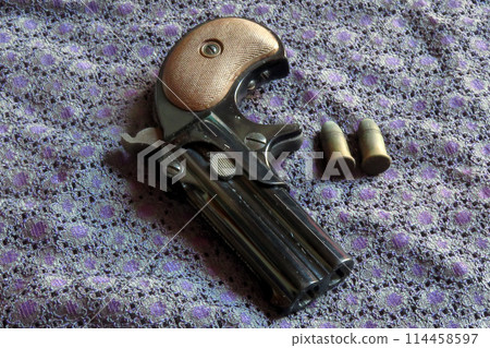 Derringer pistol, double shot Derringer pistol, double shot 114458597