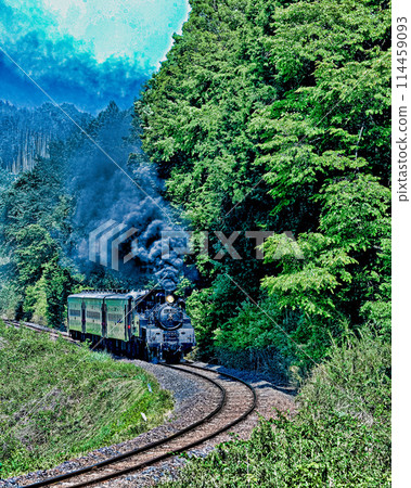 Steam locomotive of Moka railroad 114459093