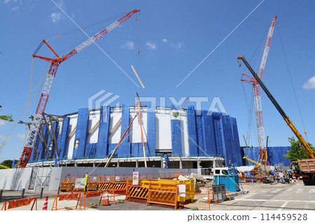 Construction of the new Aichi Prefectural Gymnasium is underway Construction of the new Aichi Prefectural Gymnasium is underway 114459528