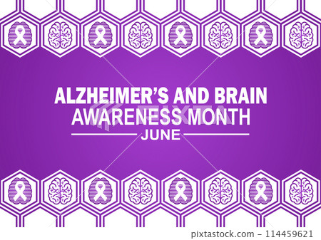 Alzheimer's And Brain awareness Month June, background 114459621