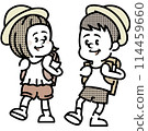 小學生上學插畫 114459660