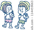 小學生上學插畫 114459663
