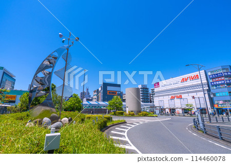 日本藤澤市街景，湘南台站入口（地鐵、小田急、相鐵線）等 114460078
