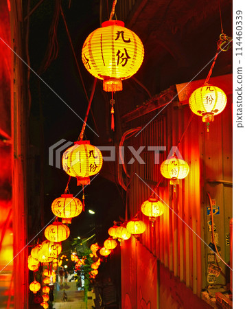Jiufen Old Street at night, Taiwan Jiufen Old Street at night, Taiwan 114460339