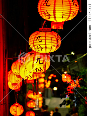 九份老街在晚上,台灣 九份老街在晚上,台灣 114460341