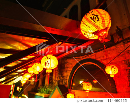 九份老街在晚上,台灣 九份老街在晚上,台灣 114460355