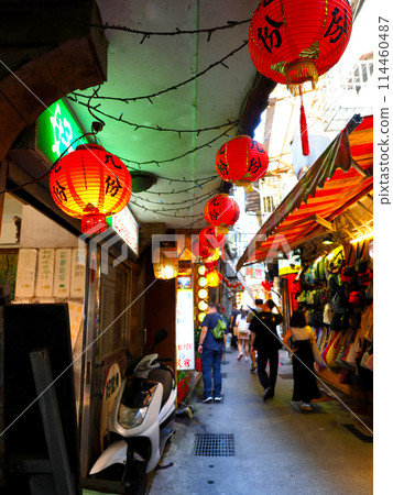 九份老街在晚上,台灣 九份老街在晚上,台灣 114460487